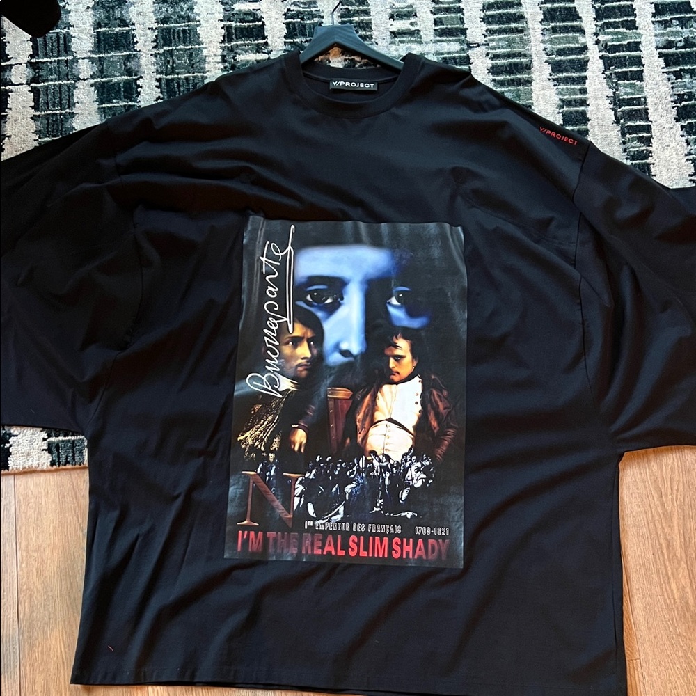 Y-Project Black Oversized Slim Shady T-Shirt